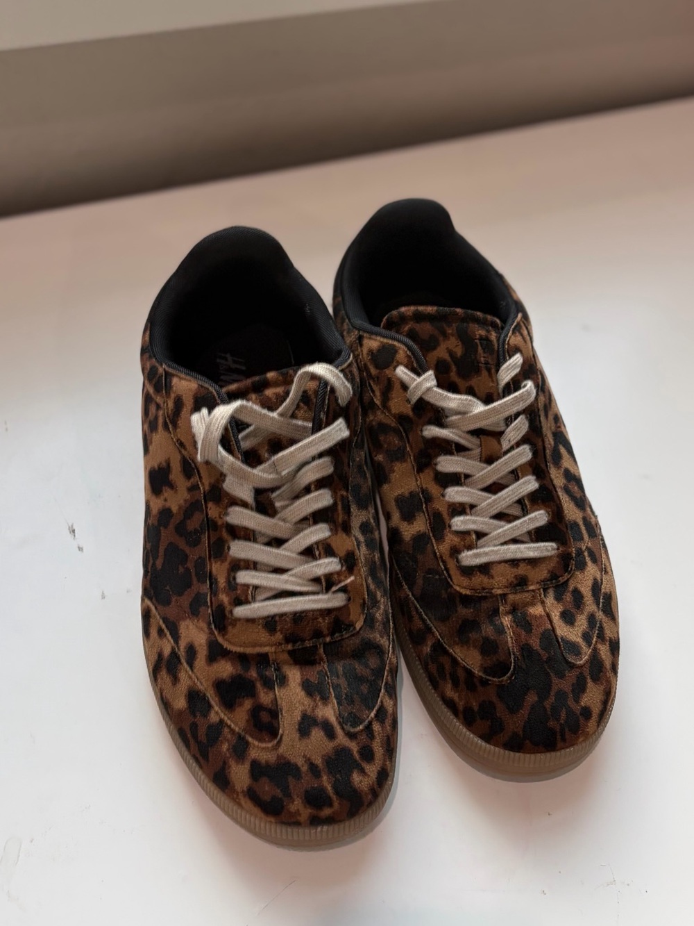 H&M Leopard Print Brown Low-Top Sneakers